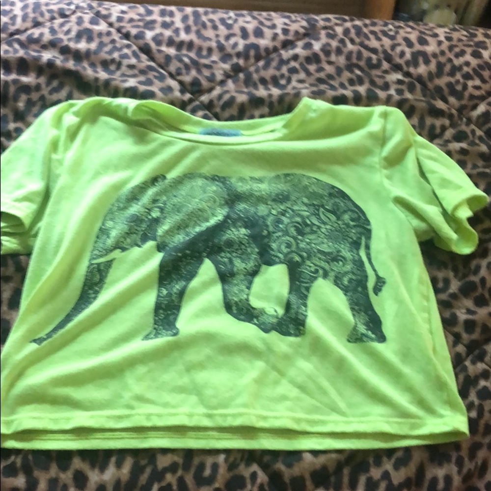 Neon green/yellow crop top